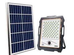 PROIECTOR LED 100 W CU PANOU SOLAR, CARD DE MEMORIE SI CAMERA DE SUPRAVEGHERE